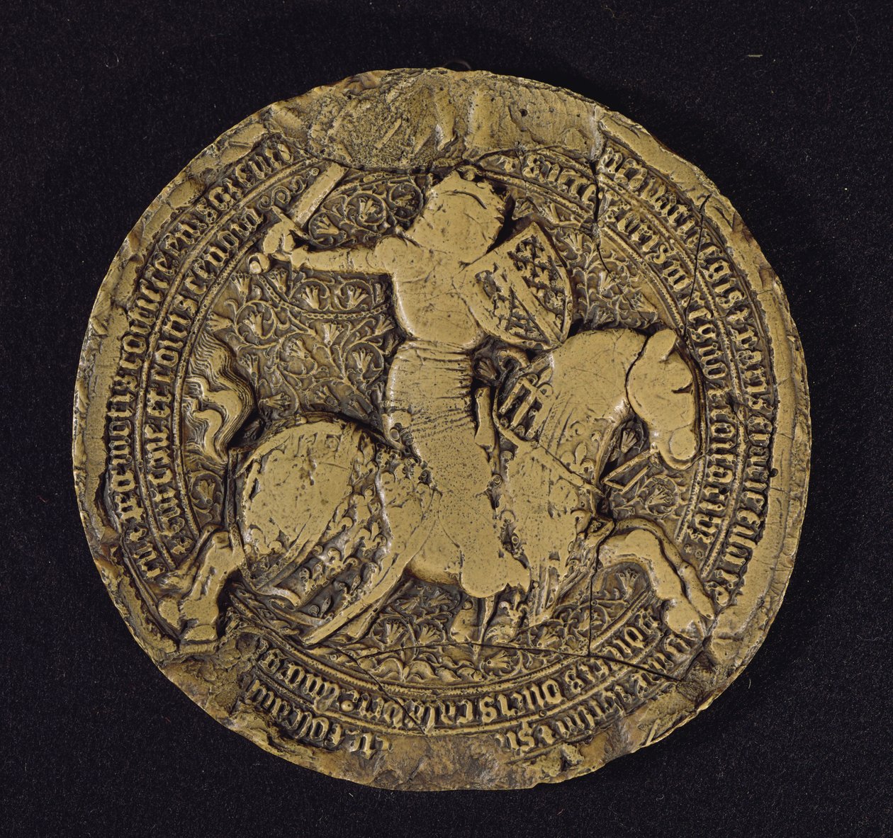 安茹的路易一世封印（1339-84）西西里王，1383年 作者 法语学校