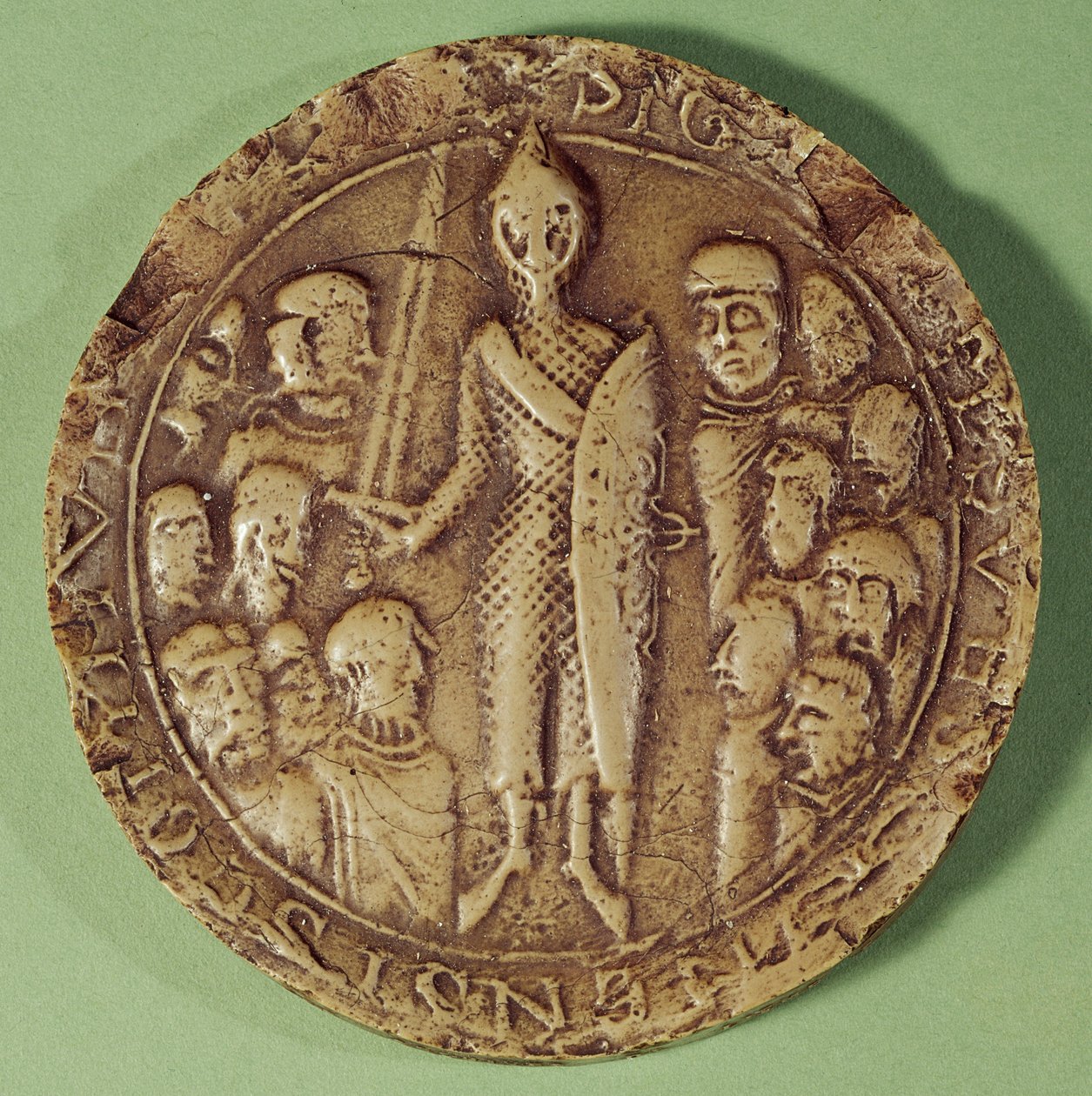 Soissons公社的封印，1228（蜡） 作者 法语学校