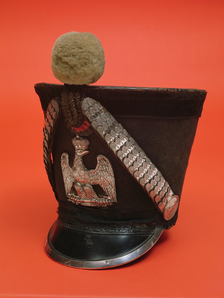 第一法国帝国军队的长矛Shako，c.1804-1815（纺织品） 作者 法语学校