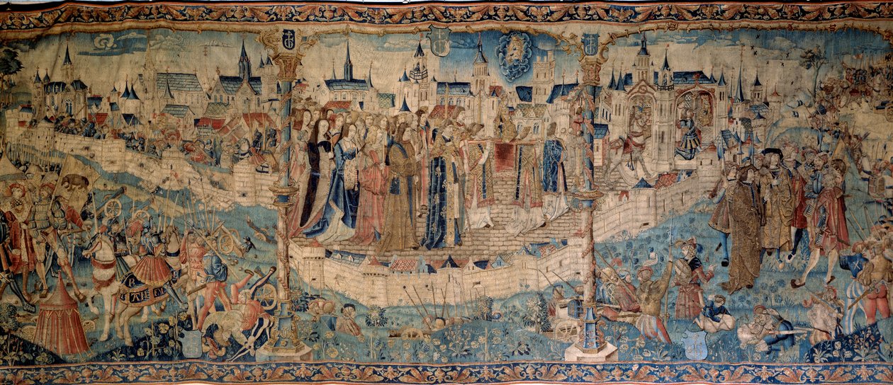 1513 年 9 月 7 日瑞士人围攻第戎，图尔奈挂毯，第戎美术馆。 作者 法语学校