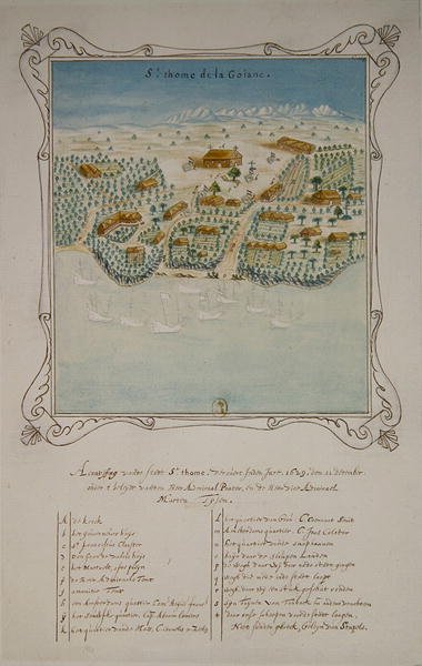 1629年12月11日在安的列斯群岛围攻圣托马斯德拉戈亚内 作者 法语学校