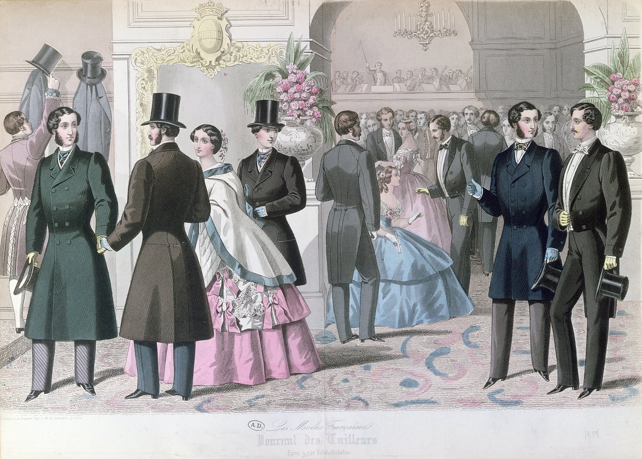 Soiree Mondaine，1858年（彩色雕刻） 作者 法语学校