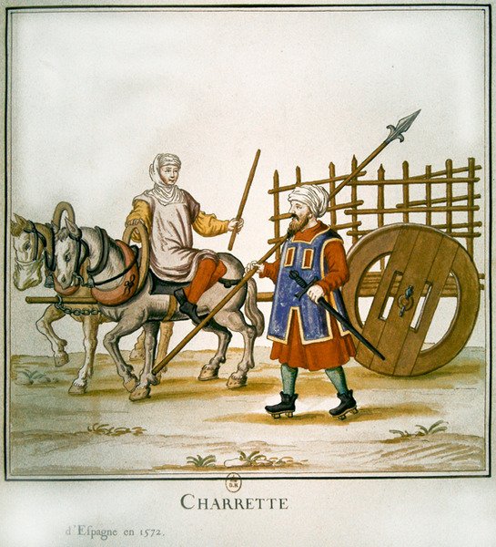 西班牙购物车，1672年（纸上写着） 作者 法语学校