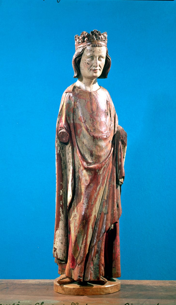 圣路易斯（1215-70）（彩色木材） 作者 法语学校