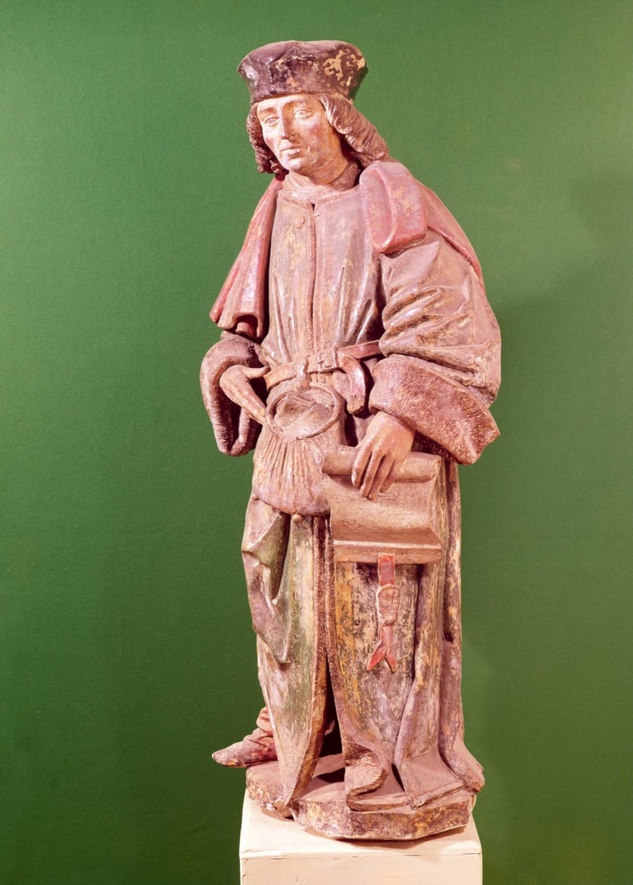 St. Yves de Treguier（1253-1303），来自圣马丁教堂，亚眠（木头） 作者 法语学校
