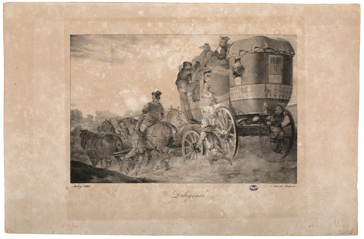 驿马车，1823年 作者 法语学校