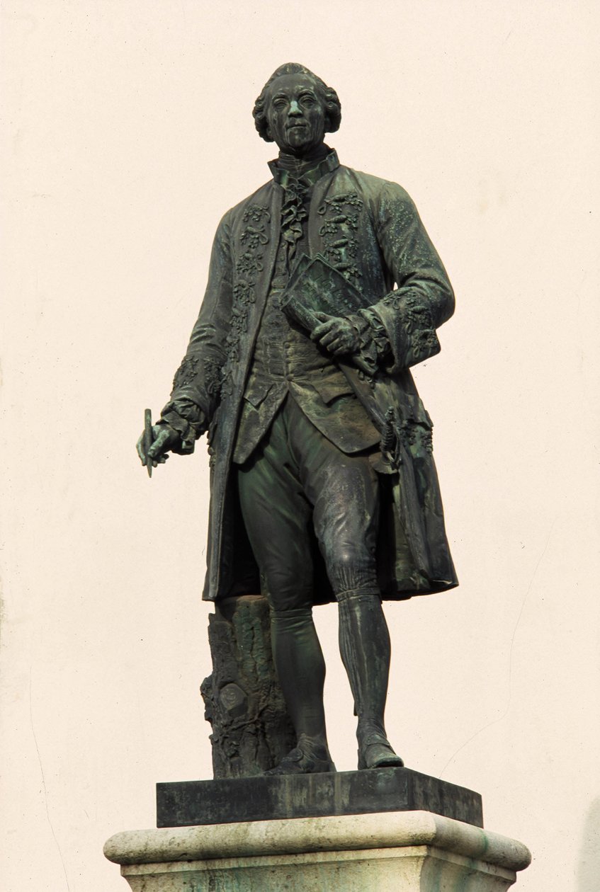 乔治·路易斯·勒克莱尔 (Georges Louis Leclerc) 的雕像，布冯伯爵 (1707-1788)，蒙巴德 (21 Cote d