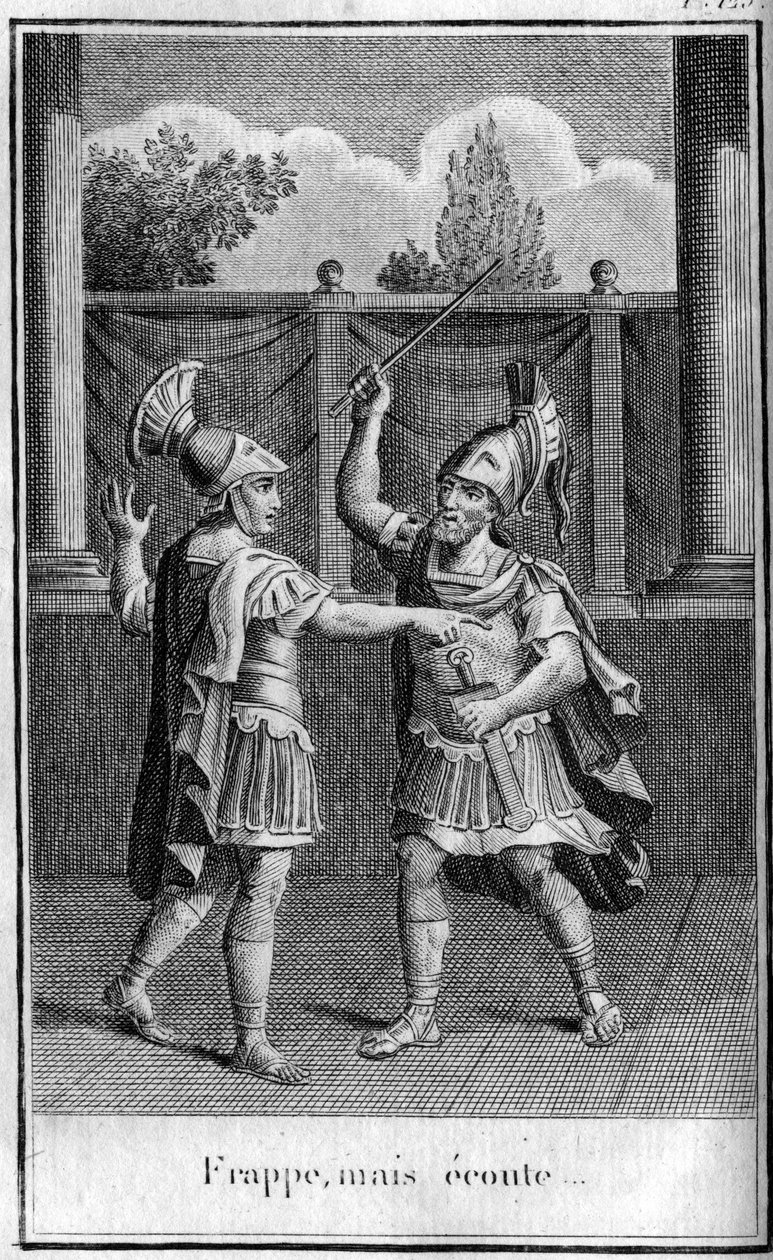Strike, but listen, response made by Alcibiade (450-404 BC), Athenian statesman and strategist to the threats of Eurybiade. In “” Beautes de l