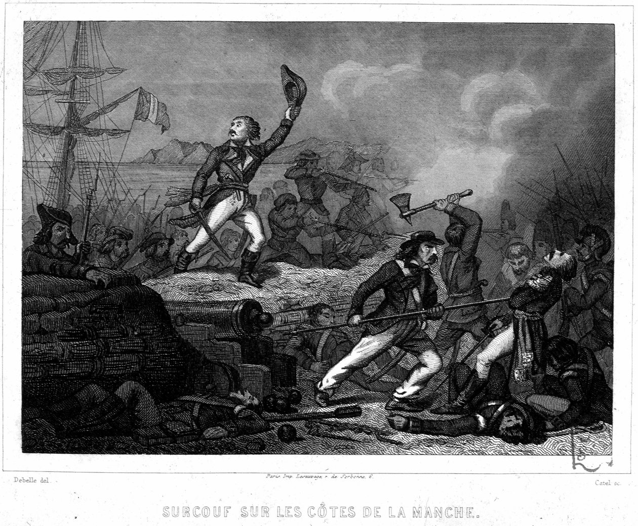 Surcouf sur les côtes de la Manche - in "Histoire des Pirates et Corsaires de l