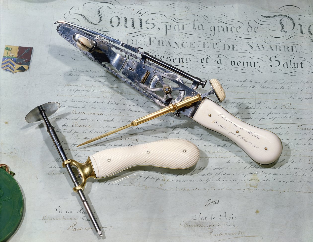 Baron Dominique Jean Larrey（1766-1842）时用于截肢的手术器械 作者 法语学校