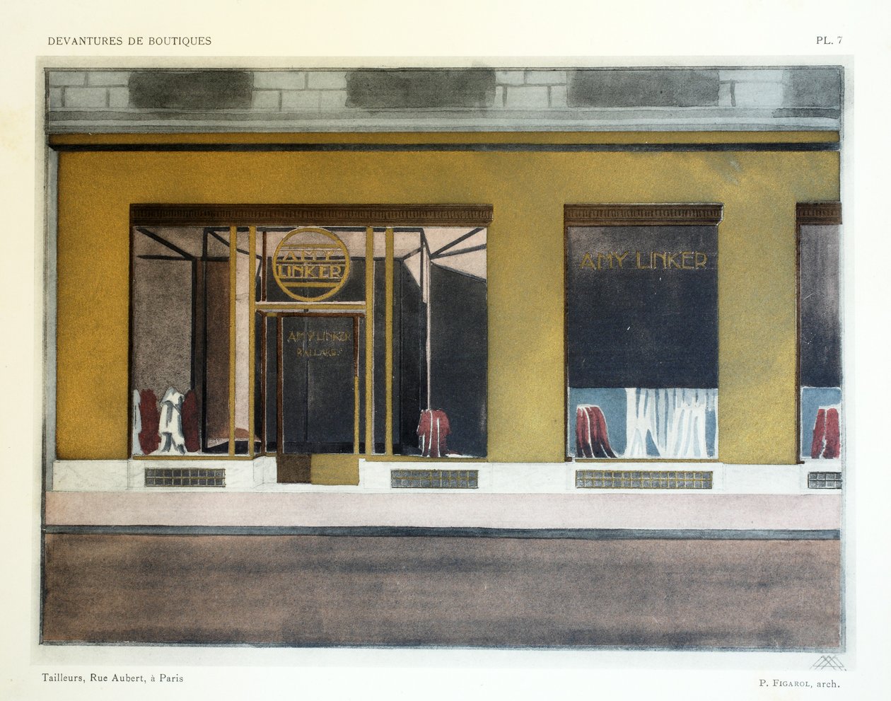 裁缝，板7，店面插图由Louis-Pierre Sezille，巴黎，1927年 作者 法语学校
