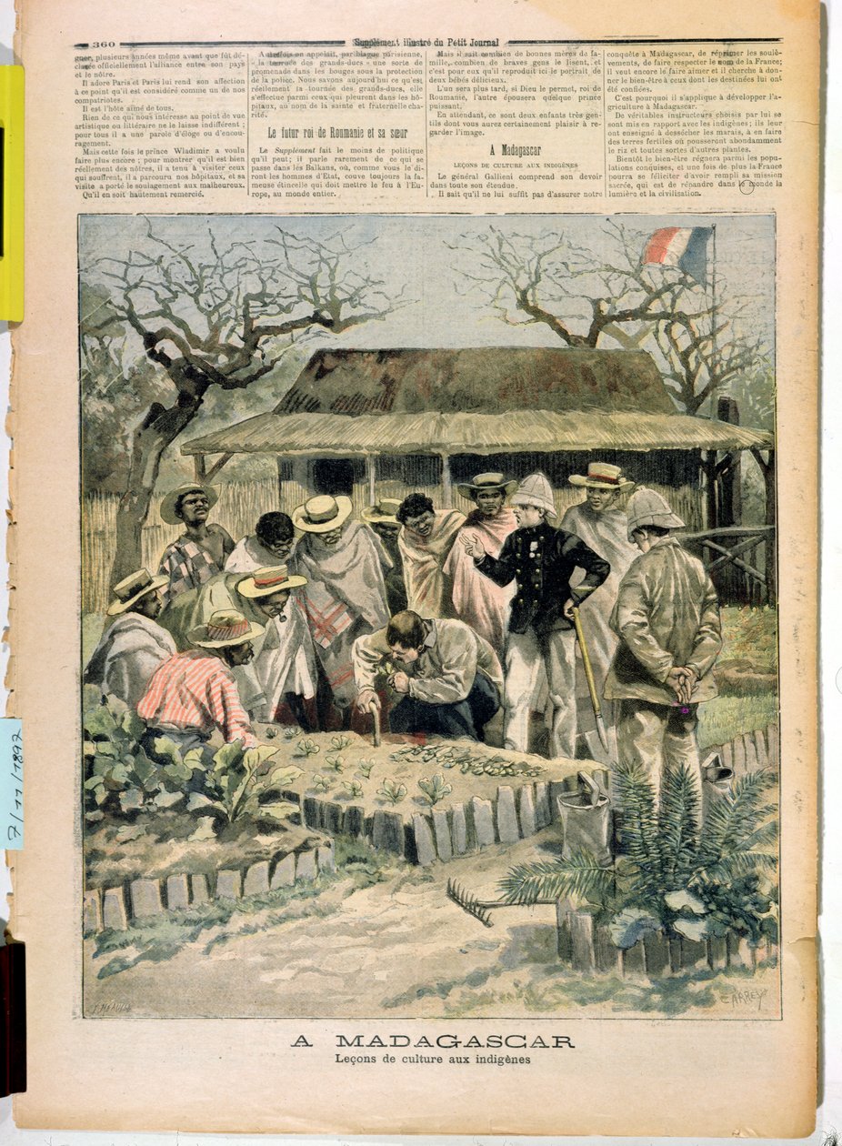 1896年11月7日Le Petit Journal为马达加斯加当地人培养的教学方法 作者 法语学校