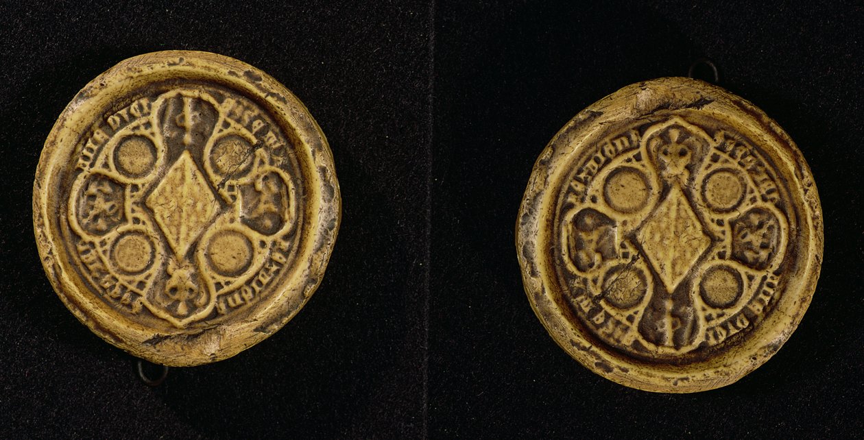 Jeanne de Penthievre的护腕印章（1319-84）布列塔尼公爵夫人和Goello伯爵夫人，1369 作者 法语学校