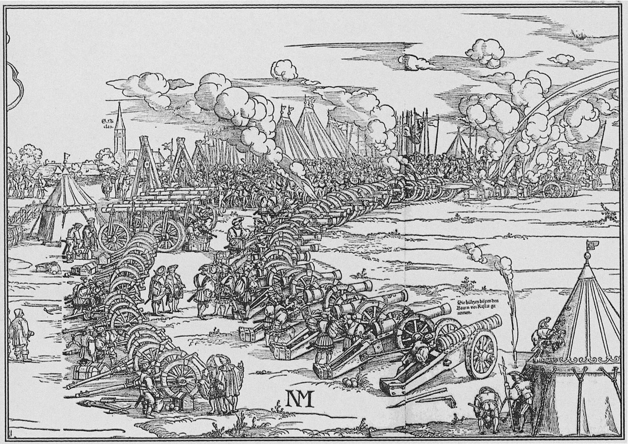 查尔斯昆特的炮兵公园，1530年 作者 法语学校