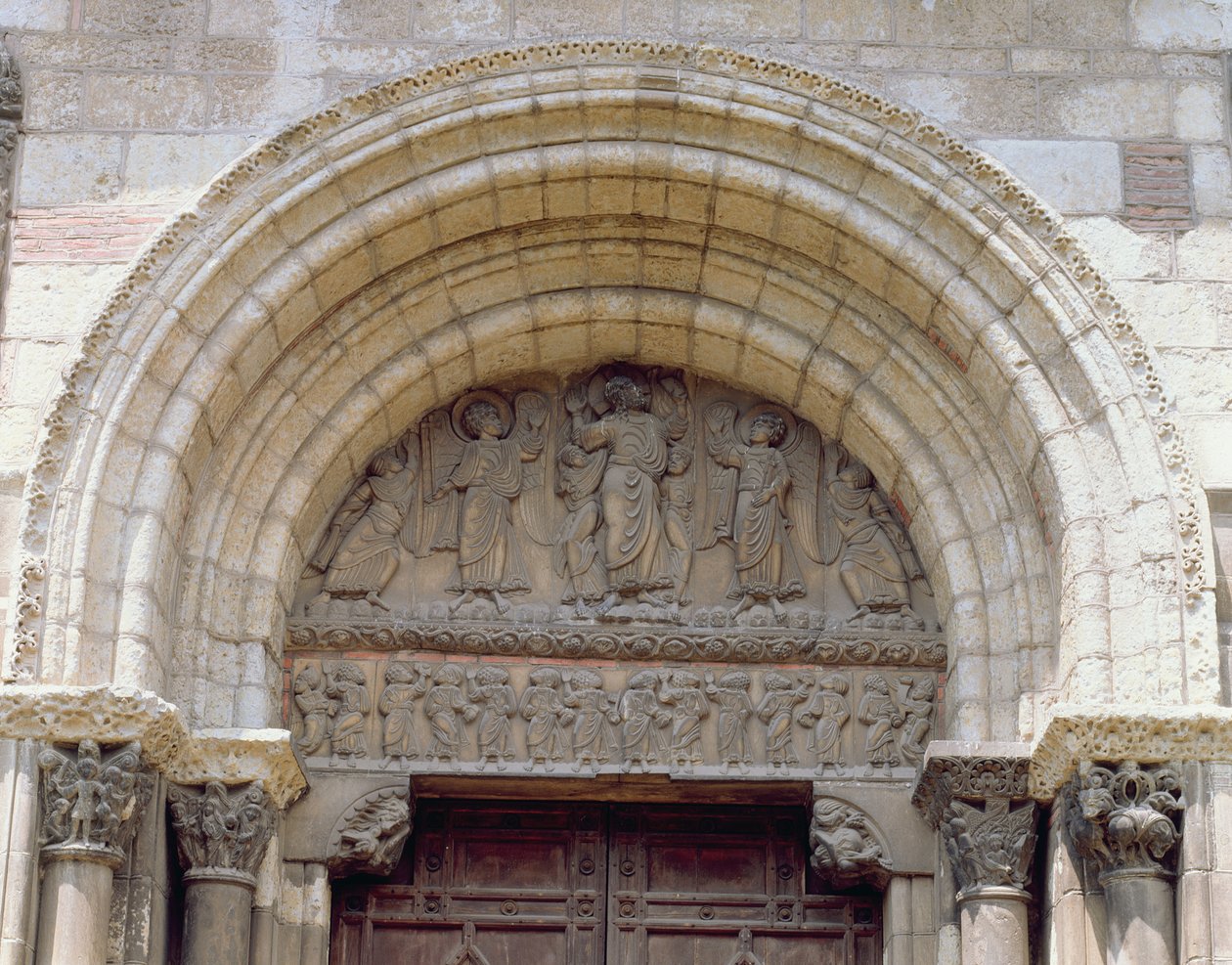 来自Porte Miegeville的提升，鼓室，c.1120 作者 法语学校