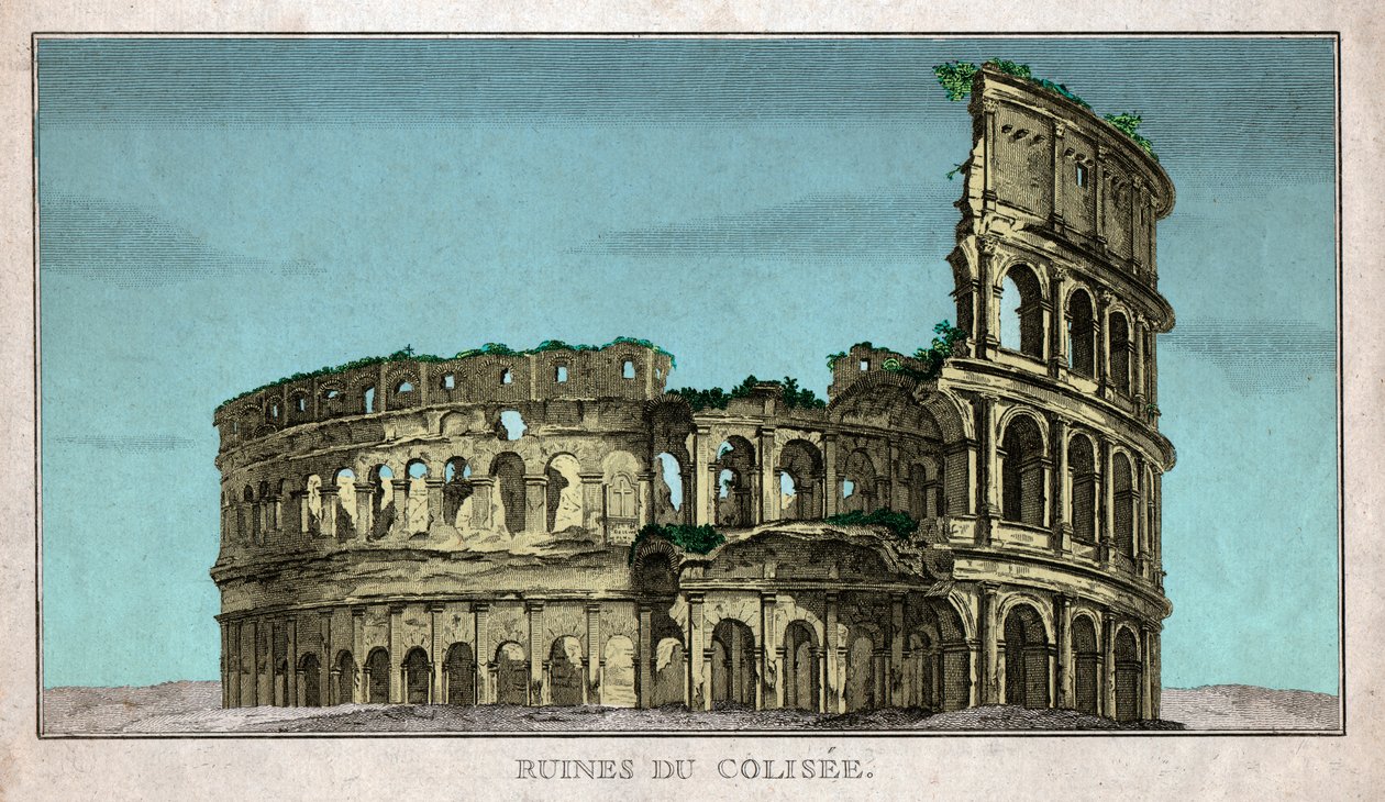 Colisee。(雕版画 作者 法语学校