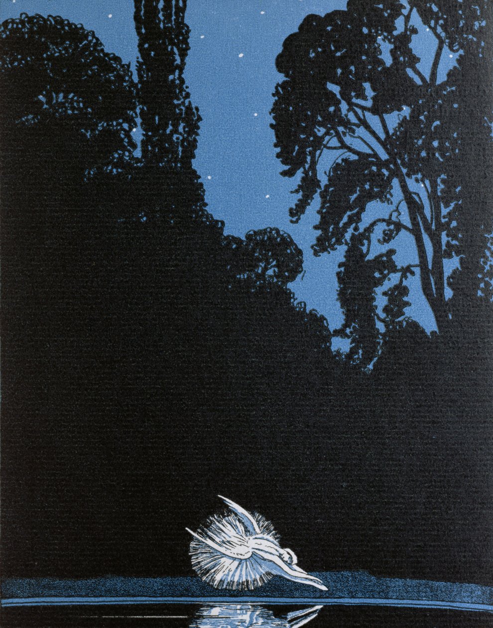“天鹅的死亡”，La Gazette du Bon Ton的插图灵感来自于1924年的柴可夫斯基芭蕾舞剧“天鹅湖” 作者 法语学校