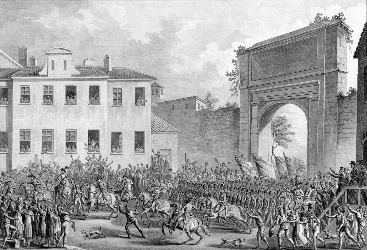 法军进入米兰，25号佛罗伦萨四世（1796年5月14日）--意大利战役（1796-1797）--法军于1796年5月14日进入米兰 作者 法语学校