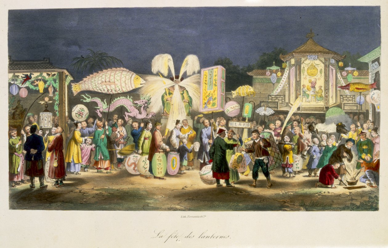 酒吧的灯笼节。由Formentin，1824-27 作者 法语学校