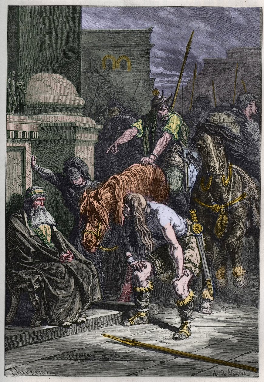 The Gauls in Rome - engraving from “” The history of France told to my grandchildren”” - by Francois Guizot - 1872-1876 作者 法语学校