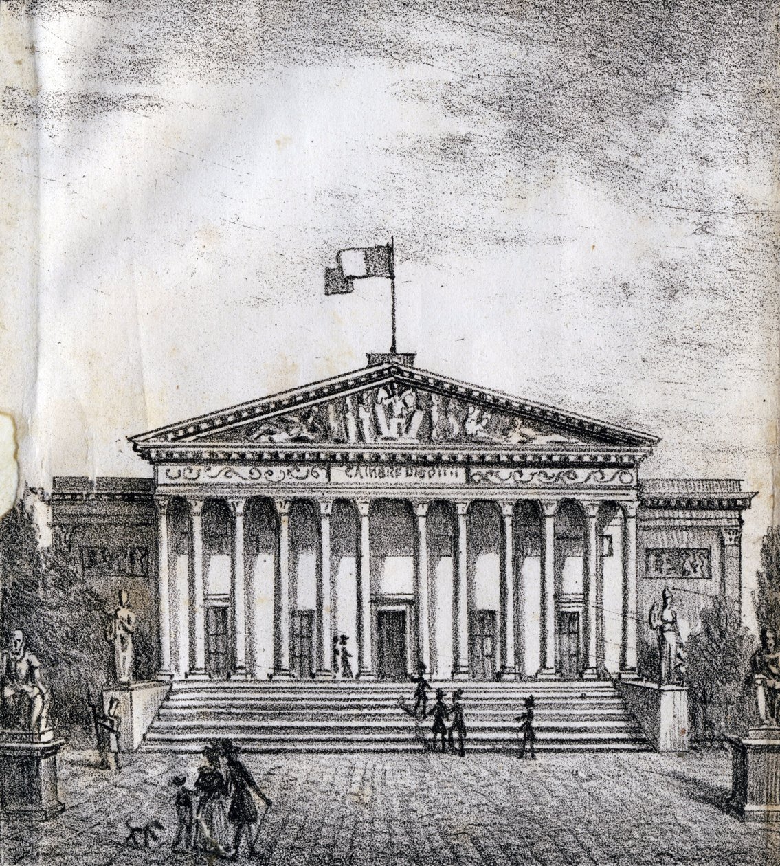 长老院--"巴黎纪念碑图片大全"，约1840年（雕刻）。 作者 法语学校