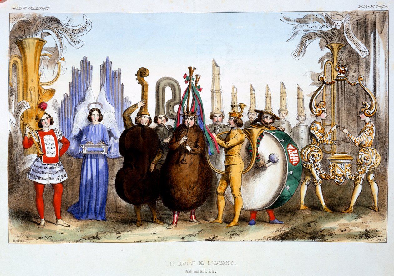 和谐王国，来自Dollet，Lacauchie和Lasalle的Galerie Dramatique Costumes de Paris de剧院，于1844年出版 作者 法语学校