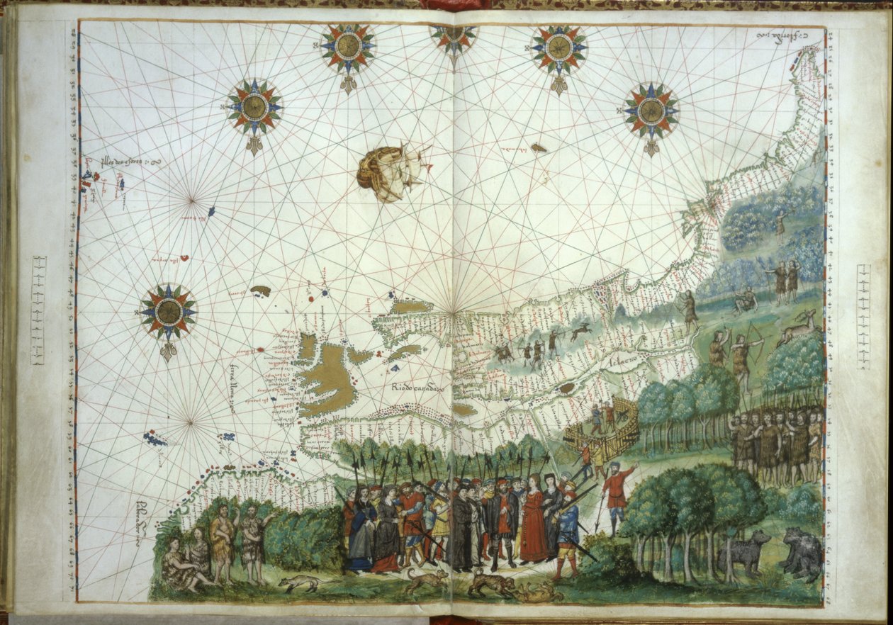 加拿大雅克卡地亚和殖民者登陆，1547年 作者 法语学校