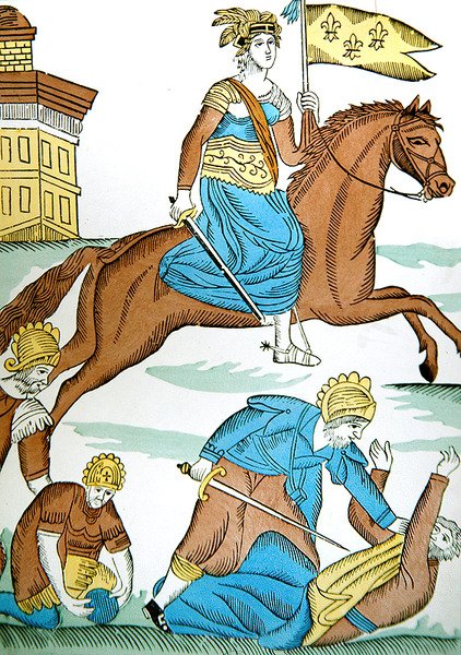 奥尔良的女仆，约1820年（彩色平版印刷）。 作者 法语学校
