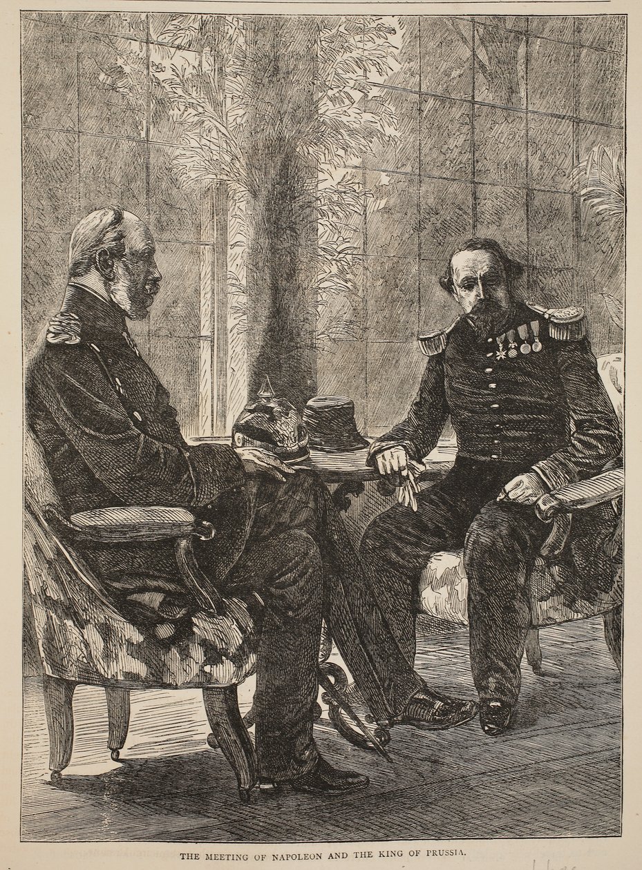 拿破仑和普鲁士国王会议，1870年9月，卡塞尔斯法国与德国战争史，1870-1871 作者 法语学校
