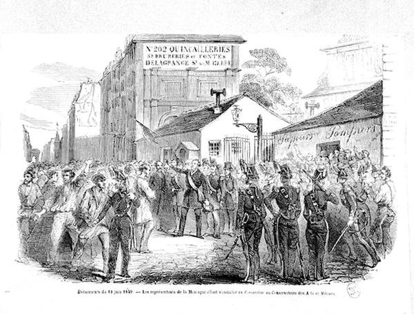 1849年6月13日在巴黎艺术与工艺学院召开的蒙塔格纳人大会 作者 法语学校