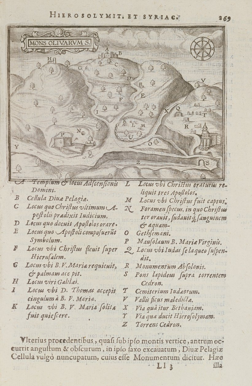 橄榄山，耶路撒冷之旅从耶路撒冷J. Cotovico，1619 作者 法语学校