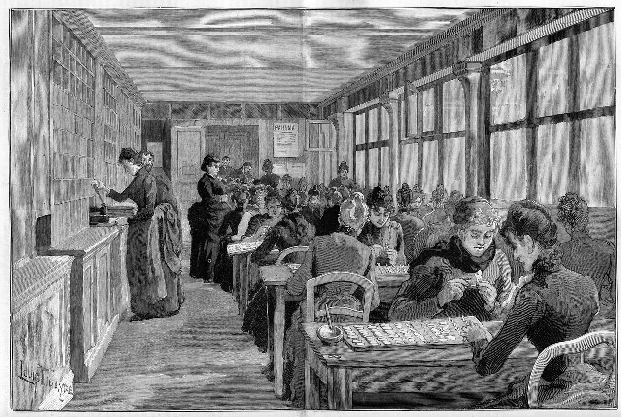 1888年在巴黎举办的巴拿马债券排名研讨会。 作者 法语学校