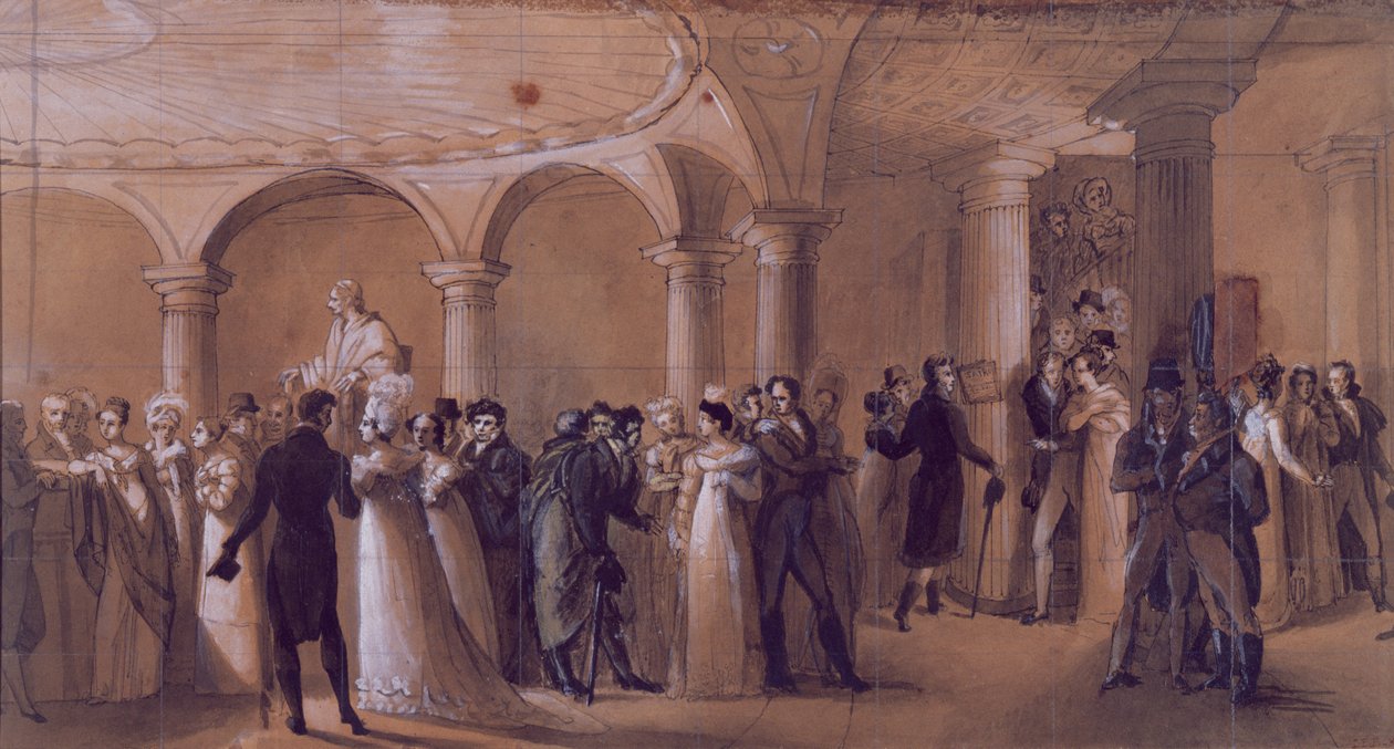 法兰西剧院的Peristyle，1822年 作者 法语学校