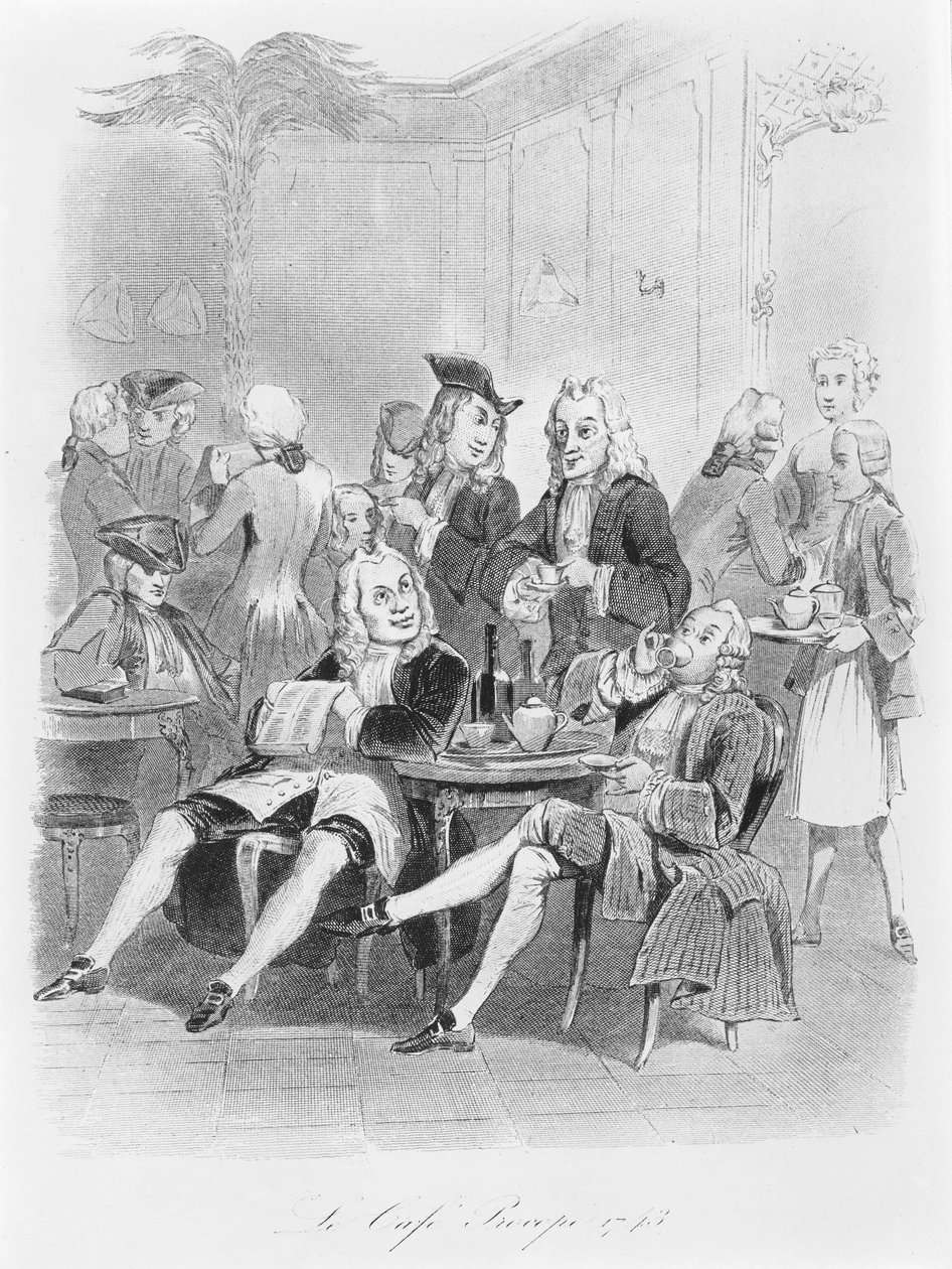 1743年的Procope，c.1840 作者 法语学校