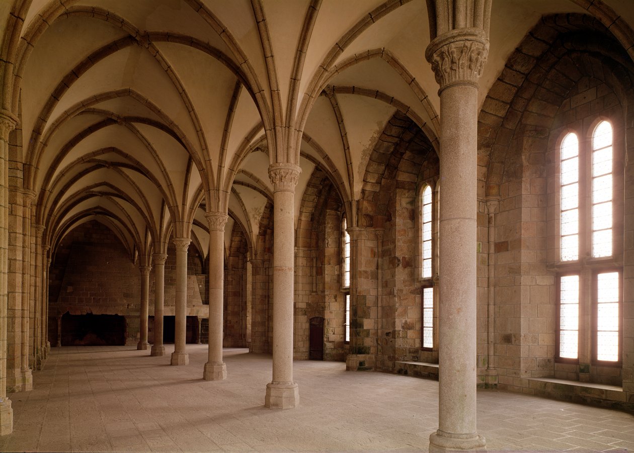 Salle des Hotes，修道院的内部视图 作者 法语学校
