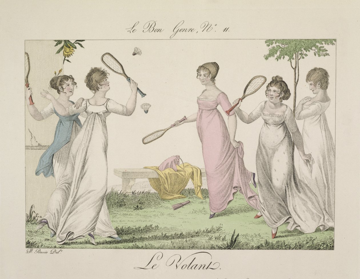 Shuttlecock，板块11来自Le Bon Genre，1802 作者 法语学校