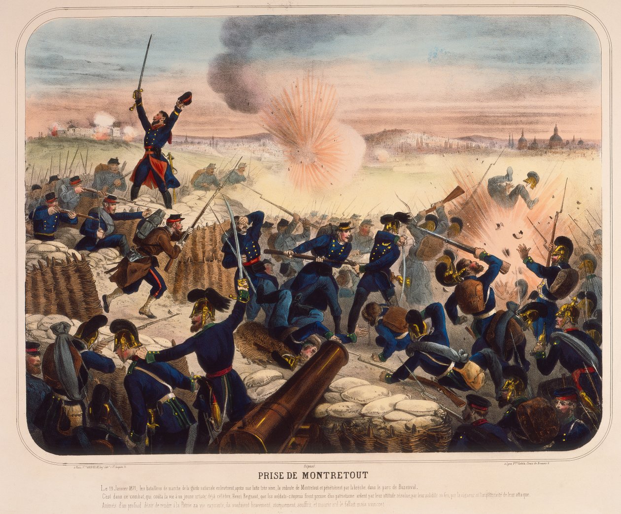 1811年1月19日的Montretout围城 作者 法语学校