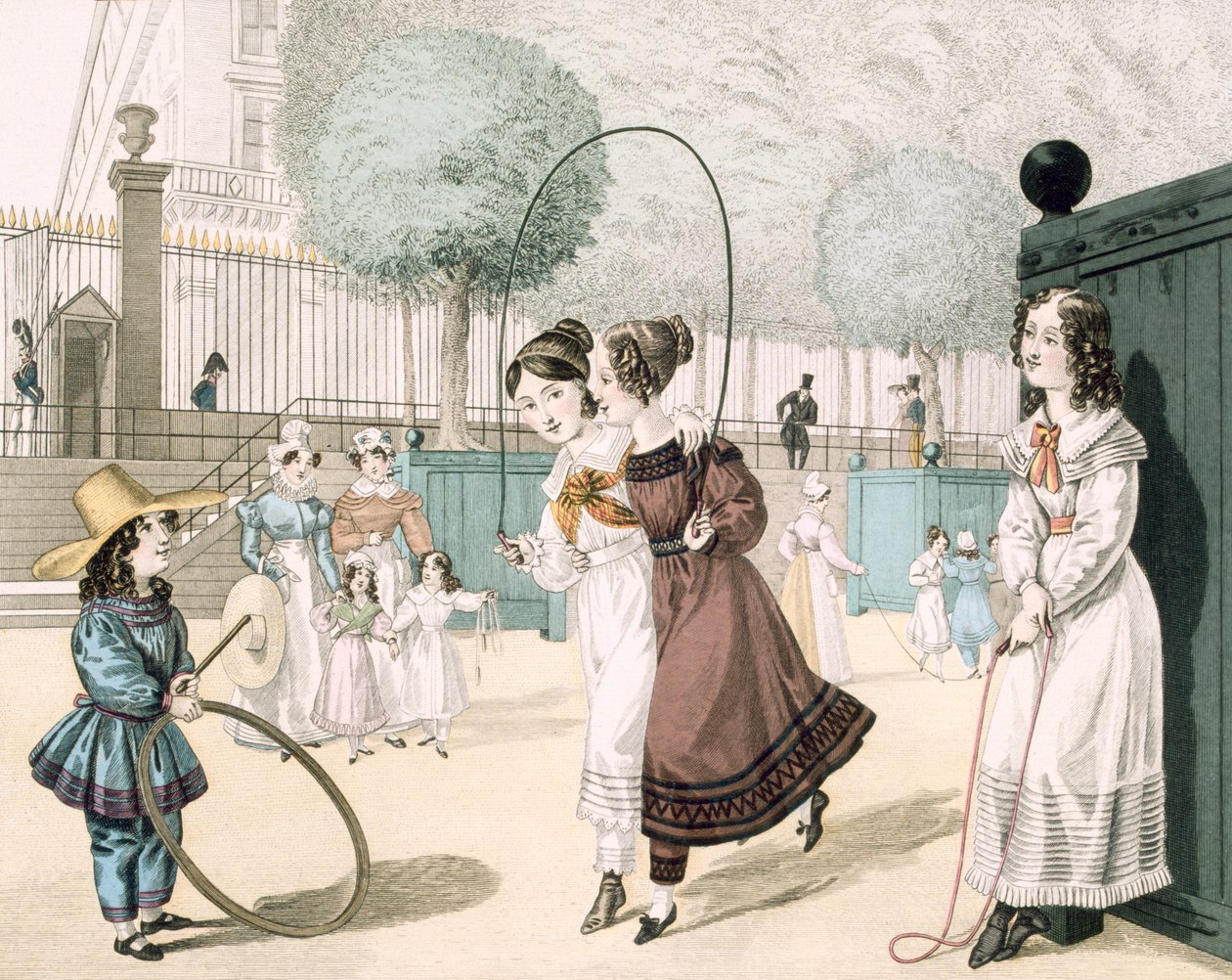 跳跃游戏，来自Le Bon Genre的板块，1822年 作者 法语学校