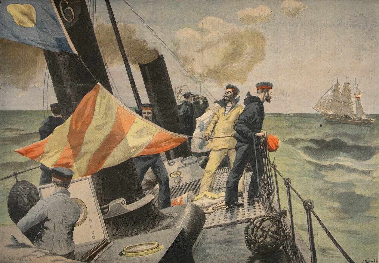 西班牙美国战争，来自Le Petit Journal：Supplement illustre，1898年的插图 作者 法语学校