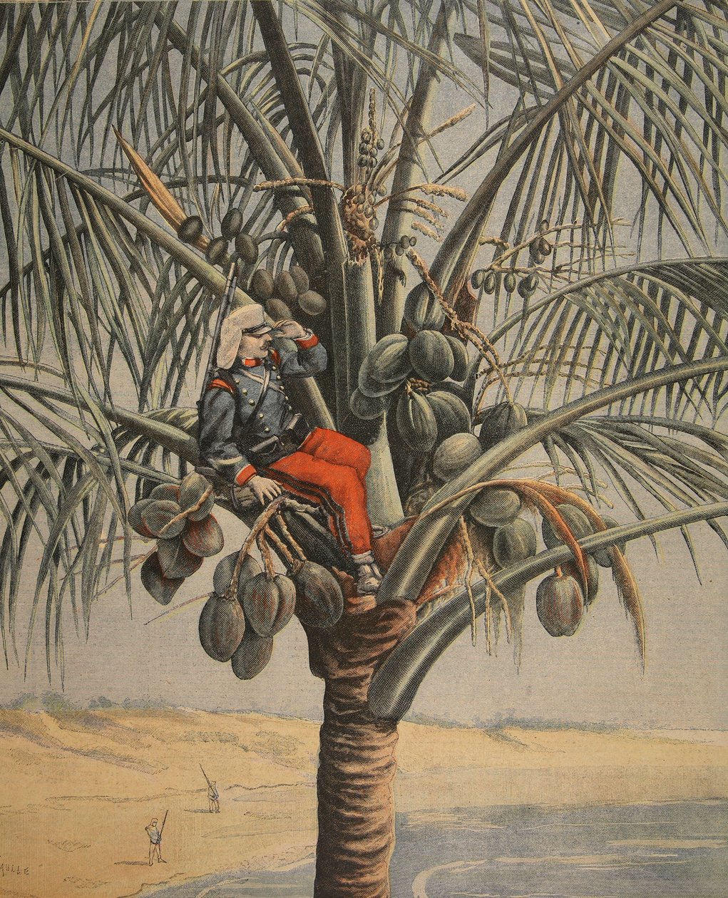 西班牙美国战争，来自Le Petit Journal的插图：Supplement illustre，1898年6月12日 作者 法语学校