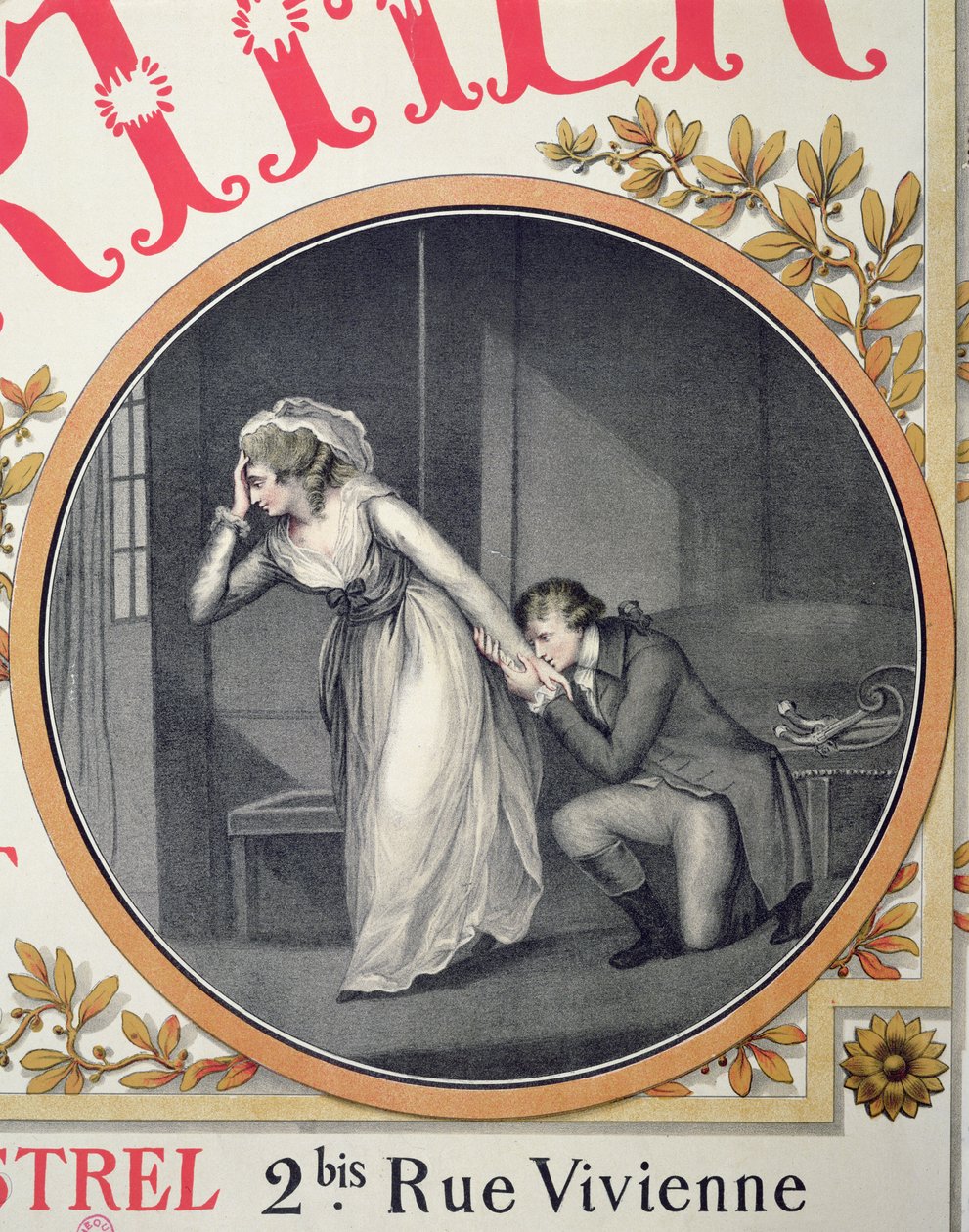 “年轻的Werther的痛苦”，Jules Massenet宣传歌剧“Werther”的海报细节 作者 法语学校