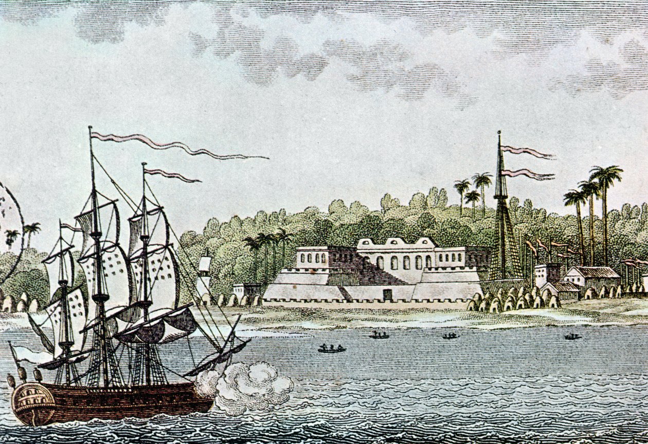 塞内加尔圣路易斯镇，由LAFrique出自R. Geoffroy，1814年 作者 法语学校