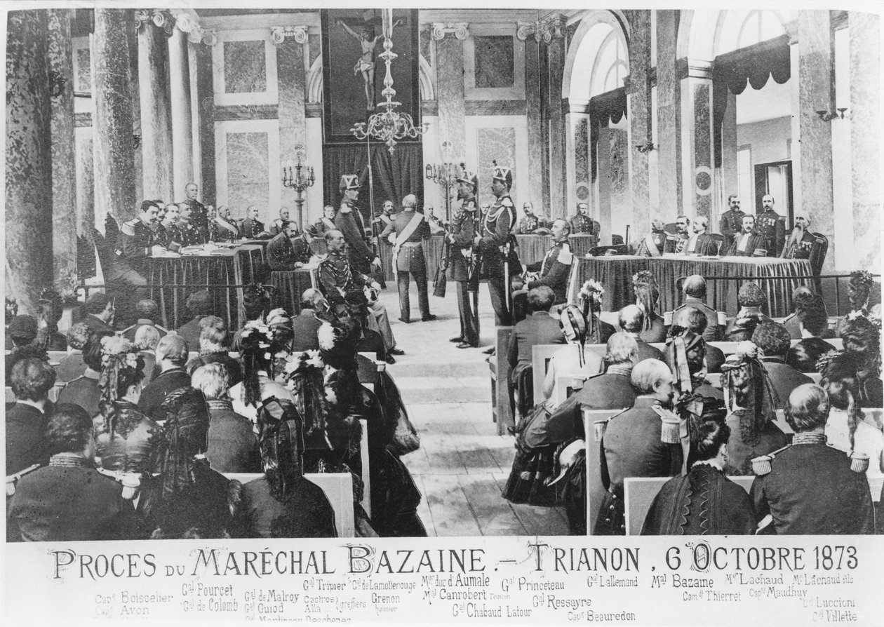 1873年10月6日，Trianon元帅Bazaine的审判 作者 法语学校