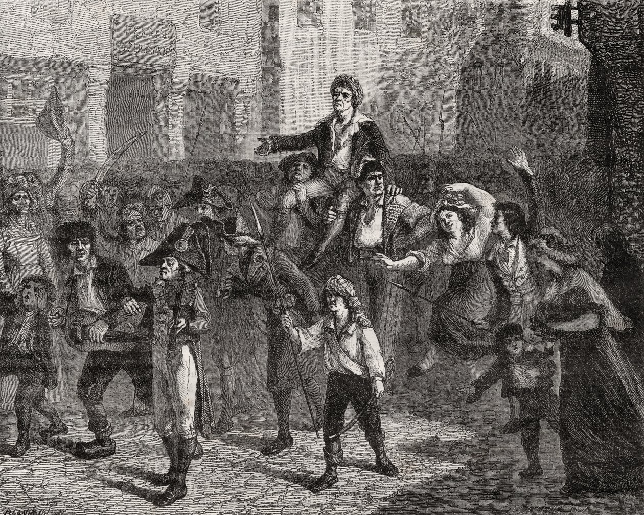 1793年4月24日，马拉特的胜利，来自路易斯·布兰克的“法国革命史”（1811-82） 作者 法语学校