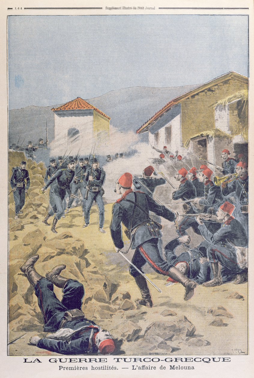 1897年5月，来自Le Petit Journal的希腊战争 作者 法语学校