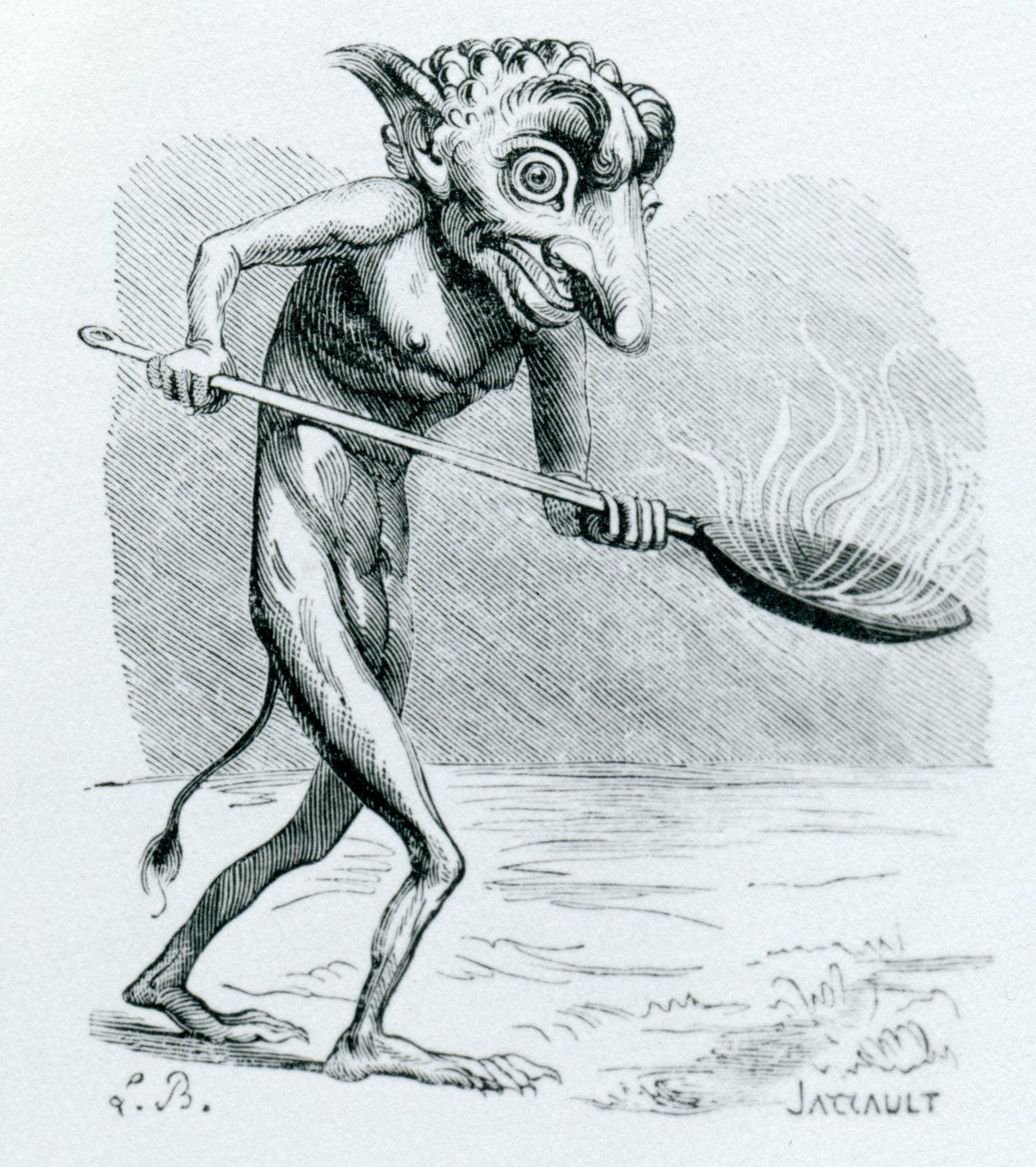 Ukobach，来自Dictionnaire Infernal的插图由Jacques Albin Simon Collin de Plancy，1818年 作者 法语学校