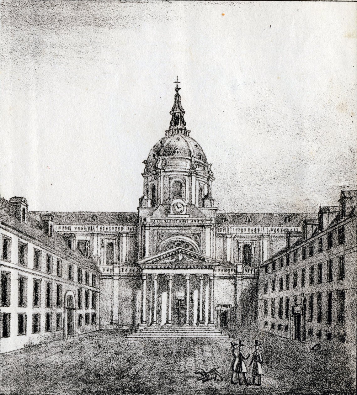 索邦大学 - "Alphabet Picturesque des Monumens de Paris"，约 1840 年（雕刻） 作者 法语学校