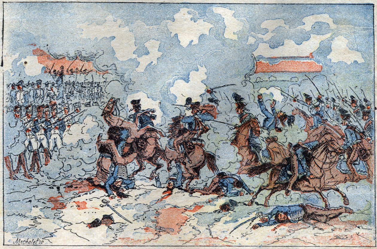 普鲁士军队与路易-尼古拉（Louis-Nicolas）-达沃特（dit Davout）（1770-1823）率领的法军之间的奥尔斯泰特之战，10月14日 作者 法语学校