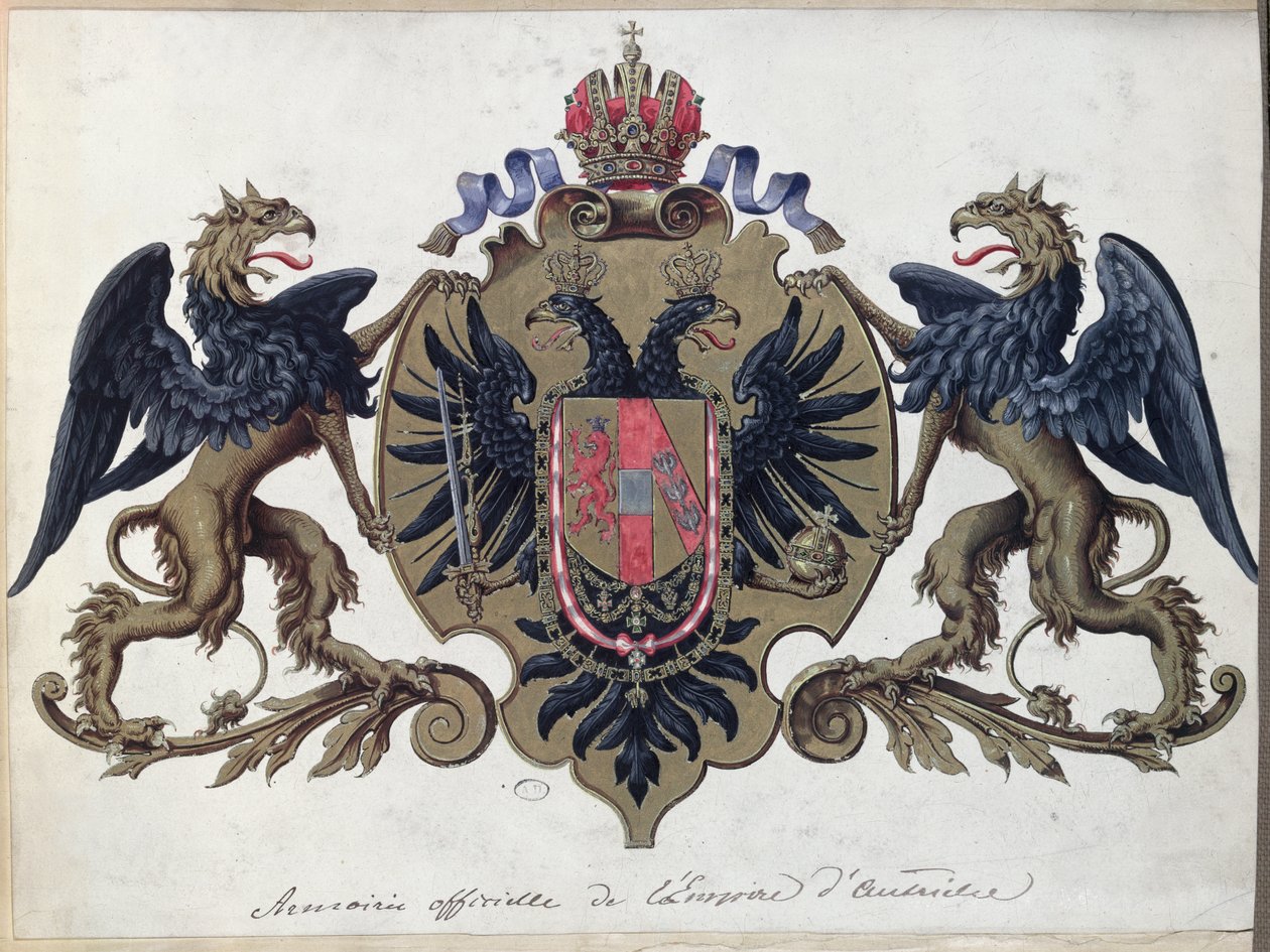 奥地利帝国的徽章，在1867年之前 作者 法语学校