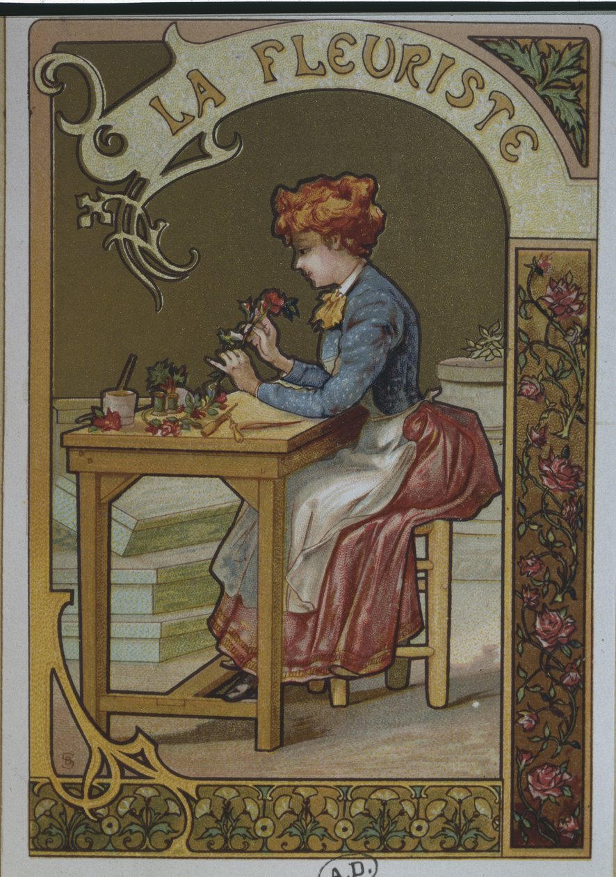花姑娘，c.1900 作者 法语学校